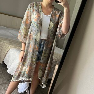 Umgee Multicolor Kimono Cardigan